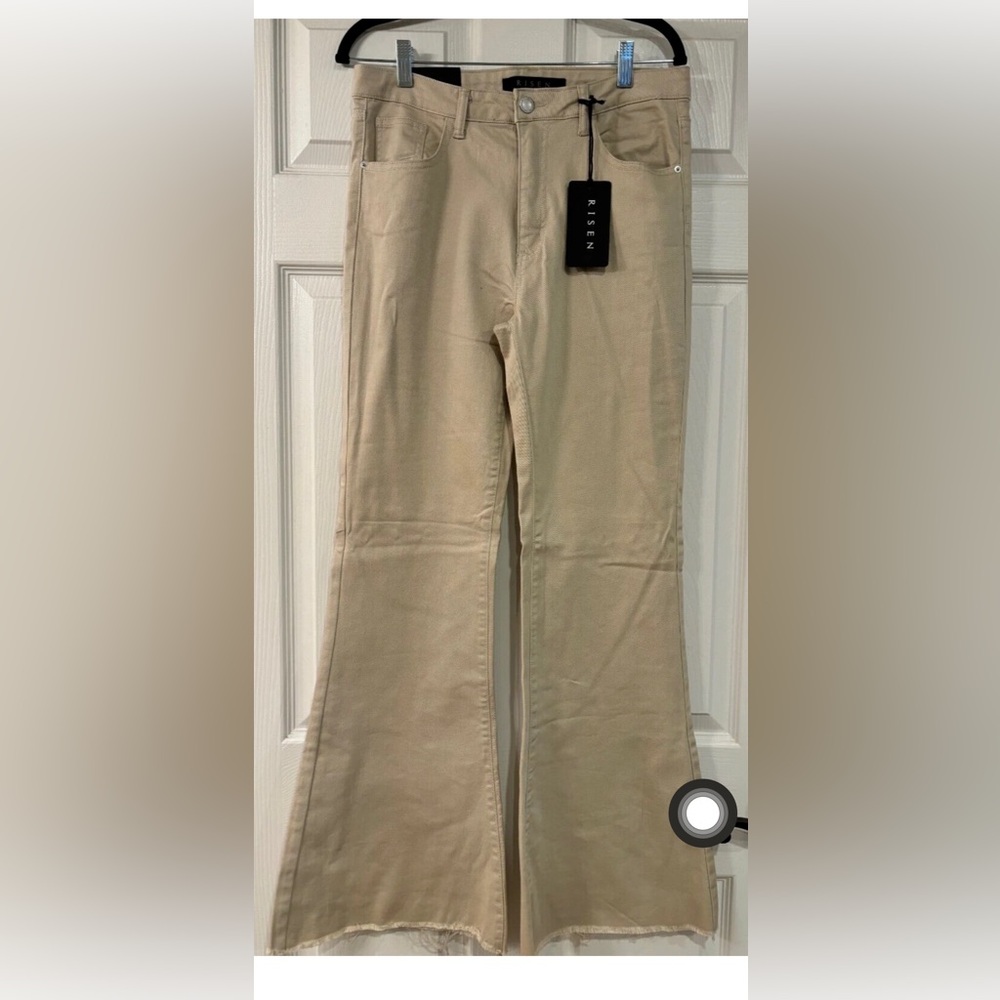 Risen Los Angeles Khaki Flare Pants for Women Size 11/30 NWT!